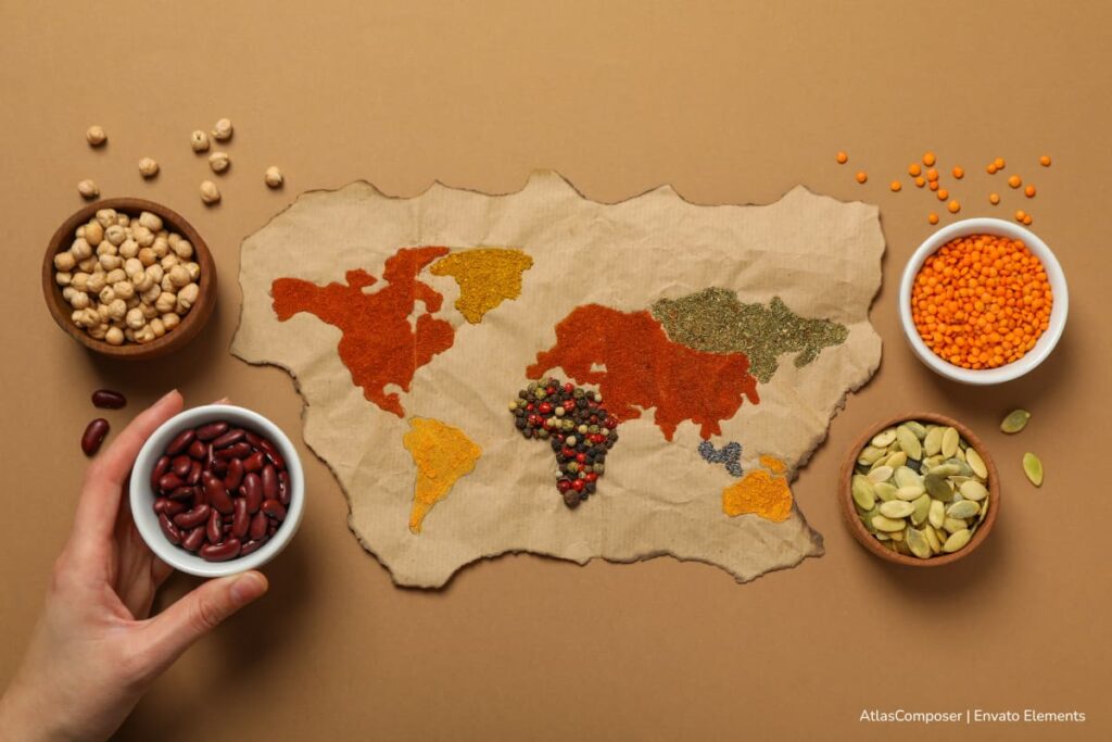 sistema alimentario, sistema agrícola global mapa, Más Estilo de Vida